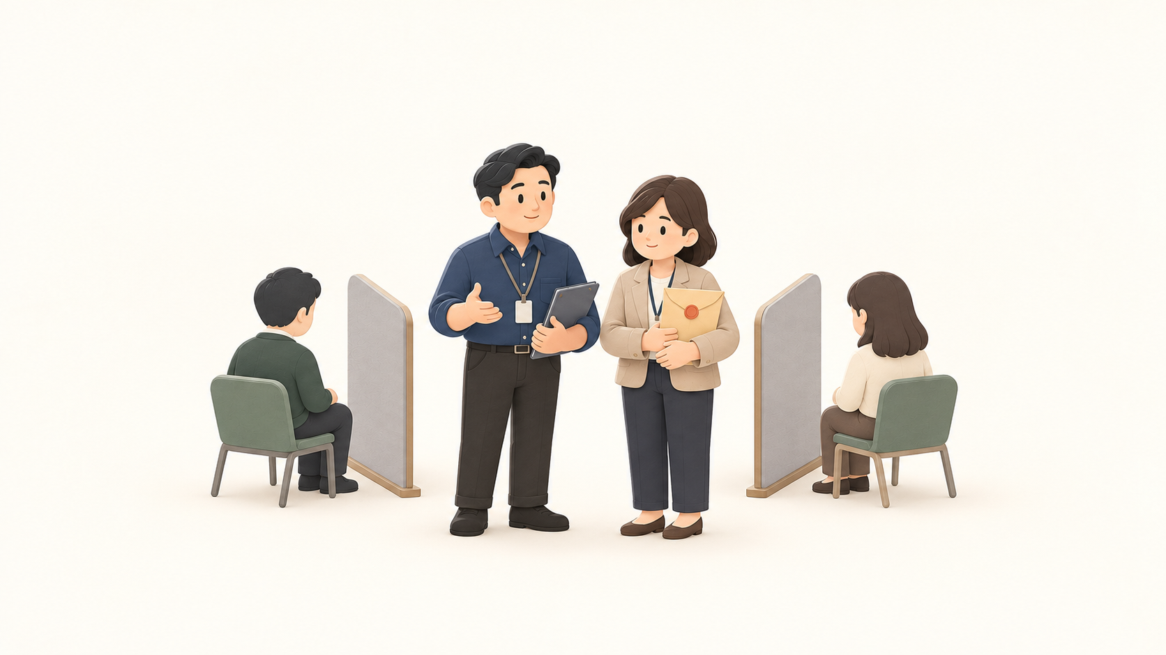 신고서 접수 뒤 신고인과 피신고인을 분리하고 대응 순서를 검토하는 장면